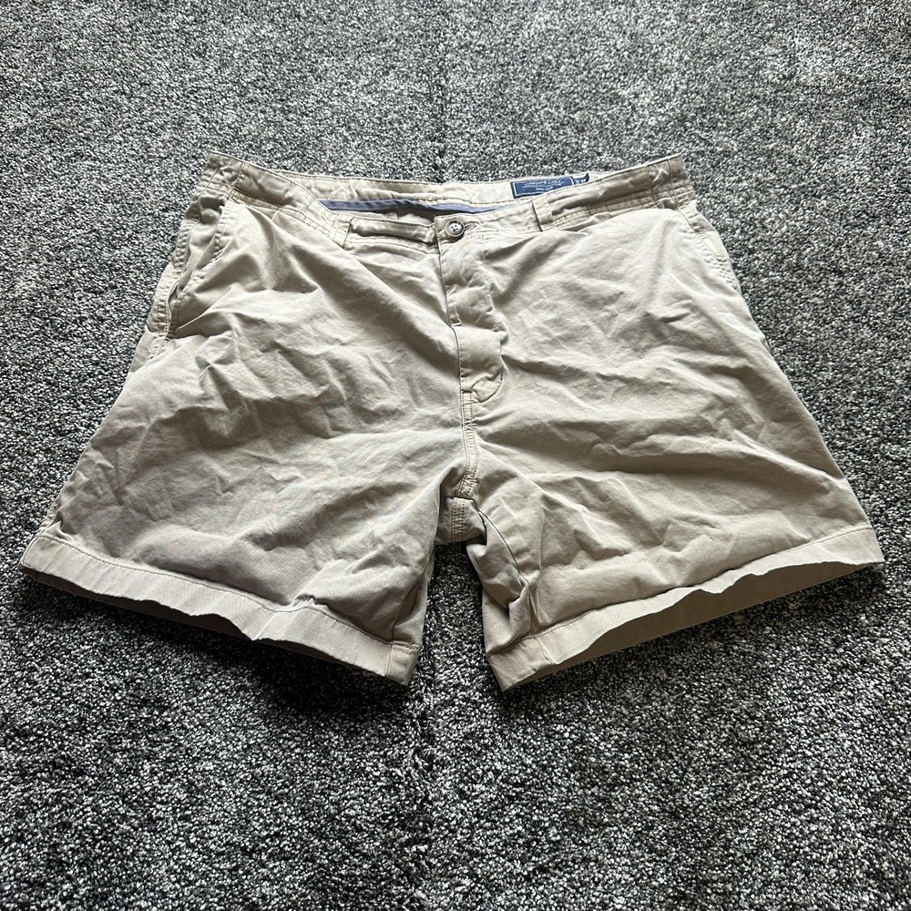 Vineyard Vines Shorts Mens 35 Beige Chino Cotton Spandex Stretch 6 In Casual